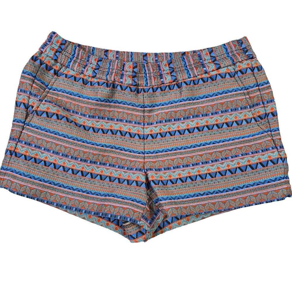 J. Crew Tapestry Knit Shorty Shorts Women's 2 Aztec Boho Jacquard Cottagecore